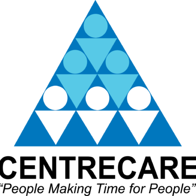 4 Centrecare logo with tag - Square colour 300 dpi